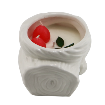 Decorative ceramic bottle soy candle scented luxury wax