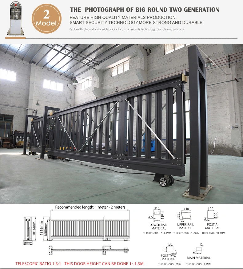 Automatic Sliding Door Light Suspension Gate for Industry