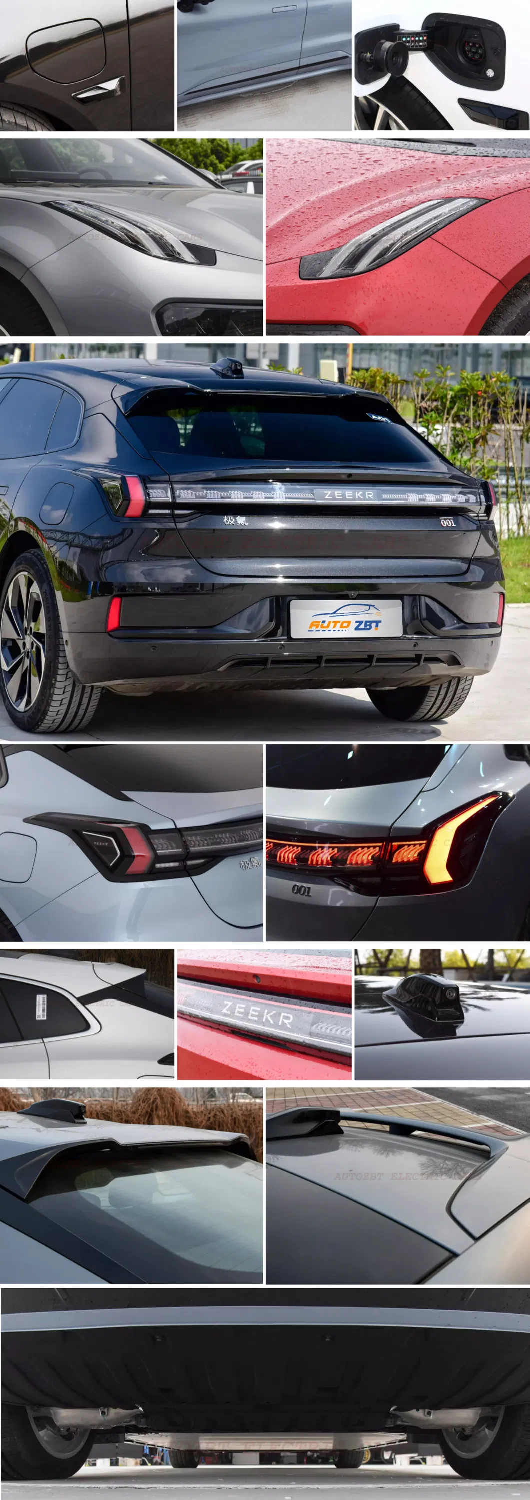 Long Range New Model Cltc 536km 616km 650km 732km Zeekr 001 EV Smart Electric Private Car Acc Sedan Auto with W Hud