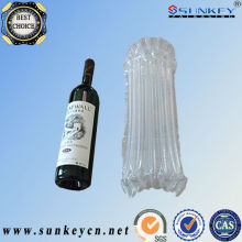 Plastic air bag for wine glass bottle