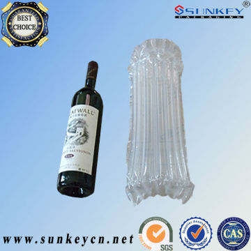 Plastic air bag for wine glass bottle