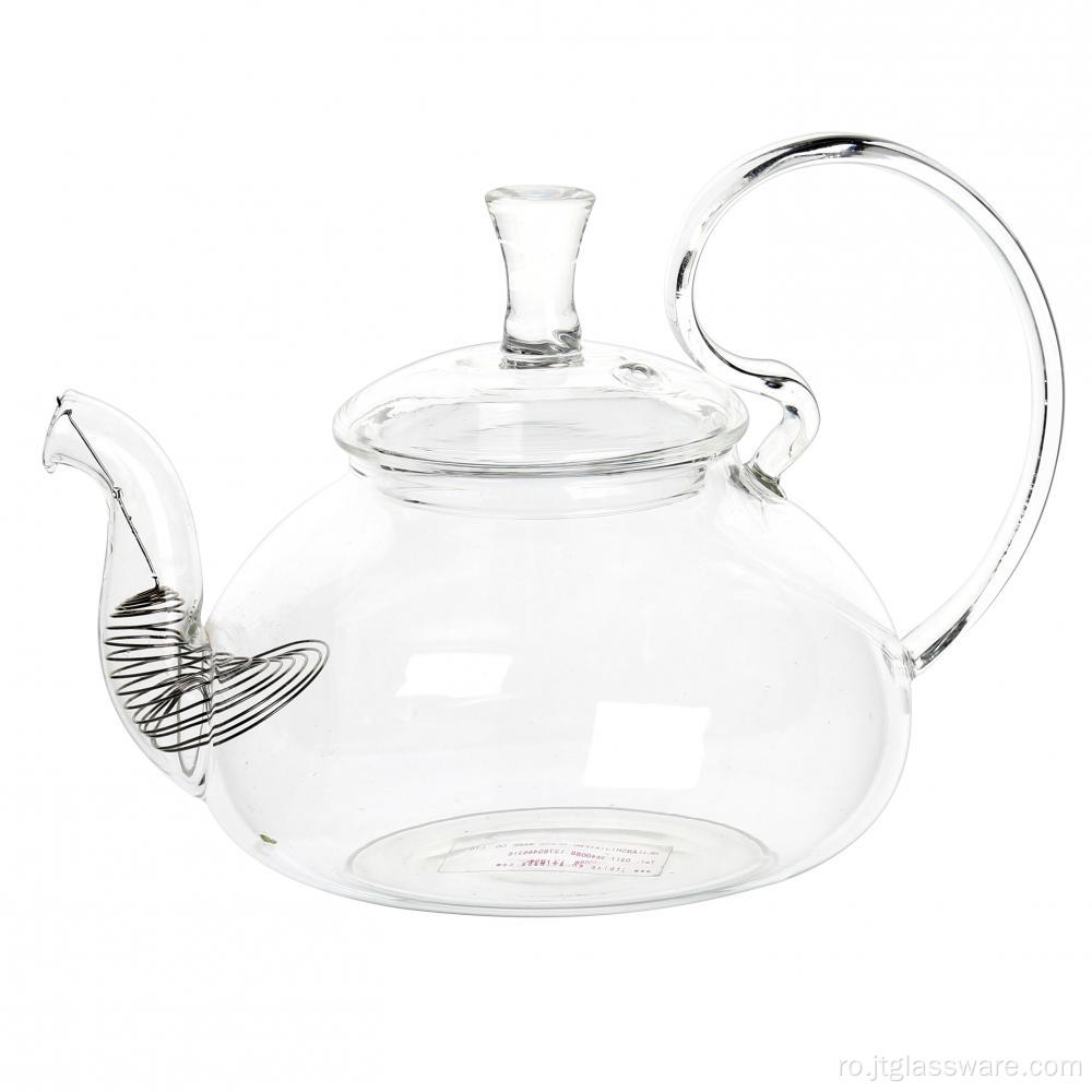 Ceainic elegant din sticlă suflat în gură de 650 ml