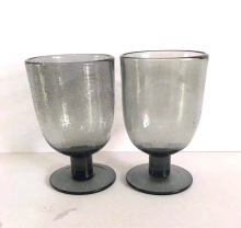 popular grey color bubble glass wine cups