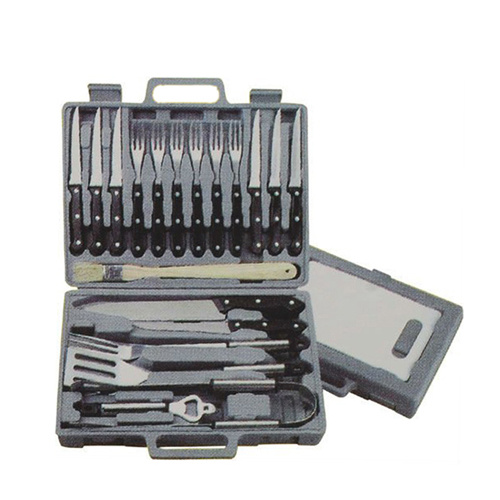 20pcs silvery BBQ set in plastic box