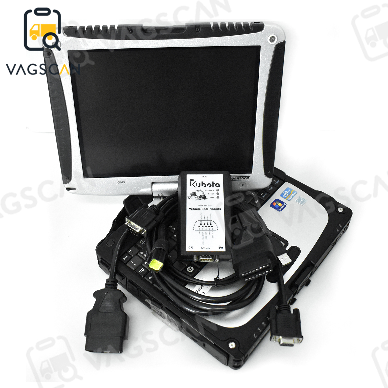For KUBOTA DIAGNOSTIC KIT (PYTHON) kubota diagnostic software kubota diagmaster with Python interface with CF-19 laptop Full Set