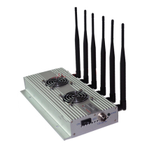 Strong Power Signal Jammer GSM 3G GPS WiFi Signal Jammer 2 Cool Fans 6 Bands Desktop Cellphone Signal Jammer