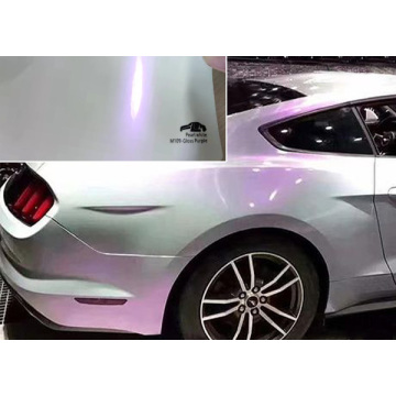 Pearl White Gloss Purple Car Wrap