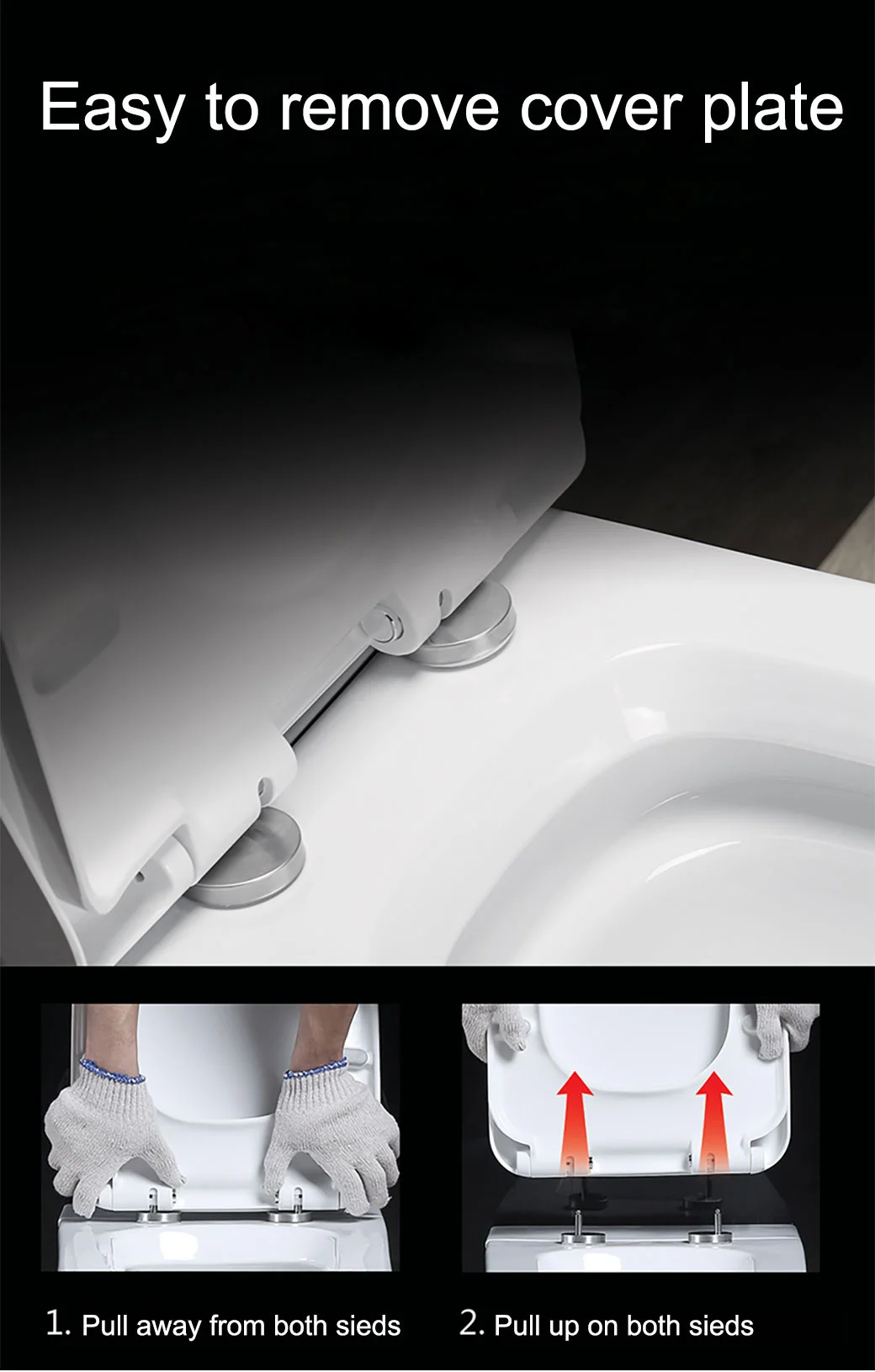 Modern Floor Mounted Ceramic Pulse Solenoid Toilet Without Water Tank