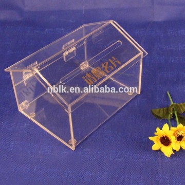 Acrylic Collecting Business Card Box,Acrylic Business Card Box For Exhibition, Creative House Ballot Box