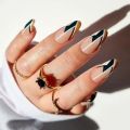 Black and White zebra coffin press on nail