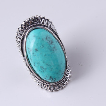 2012 Top Popular Sterling Silver Large Turquoise Ring Alloy