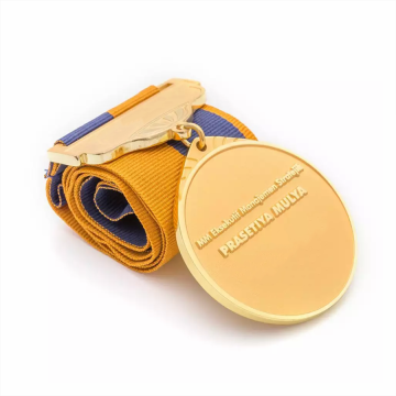 Médaille de métal de récompense personnalisée avec ruban