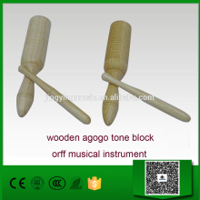 percussion instrument wooden agogo tone block orff musical instrument
