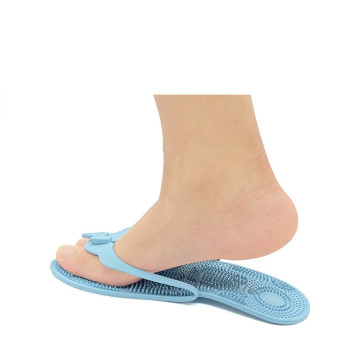 Nuevas pantuflas de lavado de pie de pie de lazada cerdas de silicona