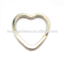 Fashion High Quality Metal Heart Shaped Split Ring Key Ring
