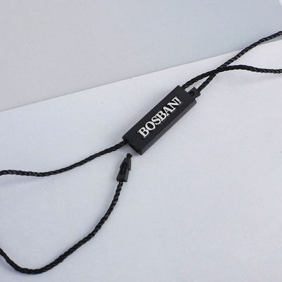 China High Quality Customized Black Embossed Plastic Seal Tag For Clothing