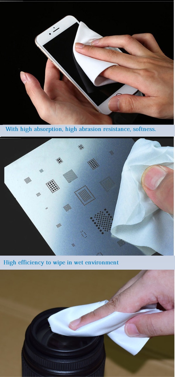 Dust Free Cleanroom Wiper Superior Microfiber Cleaning Cloth polyester cleanroom wiper