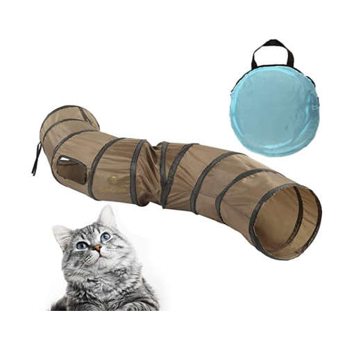 Tunnel de chat pliable avec cadre en acier