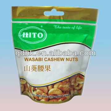 nut packaging machine plastic tote bag with zipper nut bag