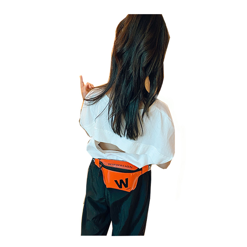 Customized Pu kids sports fashion wear belt bag candy color for children eco friendly waist bag