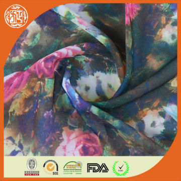 75d chiffon/printed polyester chiffon fabric/cheap chiffon fabric