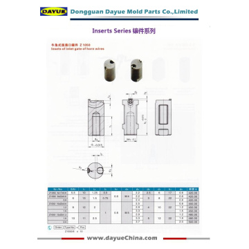 Série DAYUE Mold Standard Gate Inserts Series