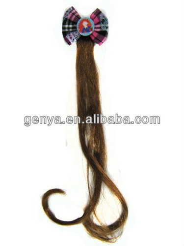 Fashion Children/kids Hair Extensions fake hair,hair ornament, hair accessory with flower