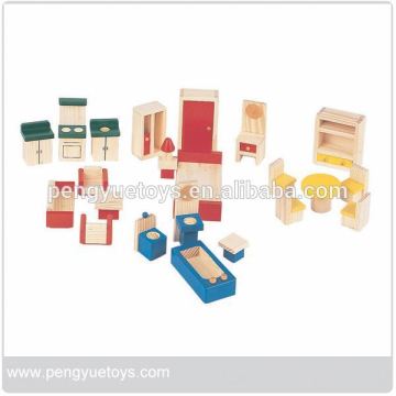 wooden furniture model	,	toy game for children	,	mini furniture for girls
