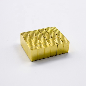 neodymium magnet block for industrial with Gold coating