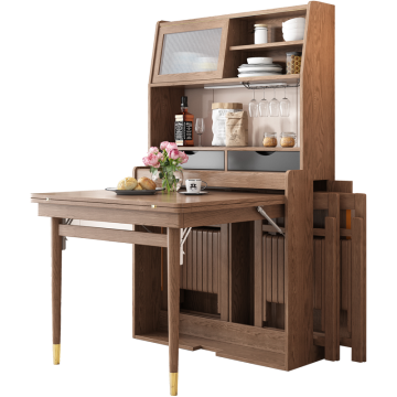Wooden folding extend cabinet Foldable Dining Table