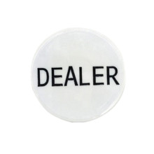 High Quality White Acrylic Dealer Button