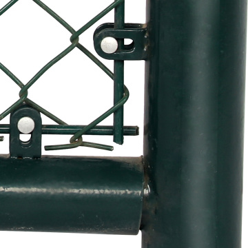 grendel poort wielen groen gecoate ketting link hek