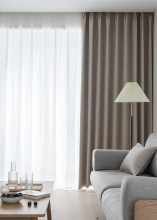 Simple high-end cotton and linen curtains