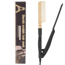 Leeons V-Clip Style 2 in 1 Flat Iron Comb Hairstyling Tool