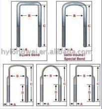 steel round u bolt,square u bolt