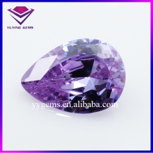 Hot Sale Cubic Zirconia Pear Cut Violet CZ Lab Created Diamonds Stone