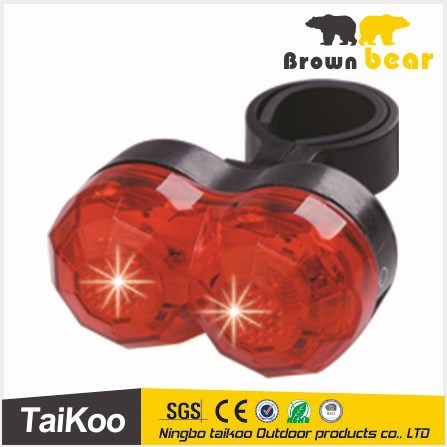 2*AAA battery 2 red led light for bicycle wheel