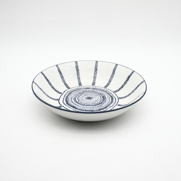 Pad Printing Ceramic Rice Bowl Slanted Bowl