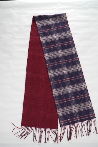 Plaid spiked cashmere scarf