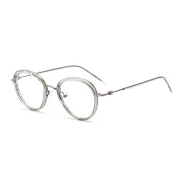 Nice Frame Round Shape Combined Metal Temple Optical Eye Frame