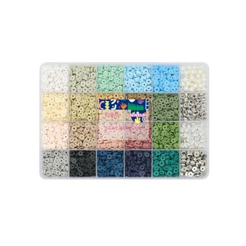 BEADS JEWELRY: 24 Grids Heishi Beads Collection