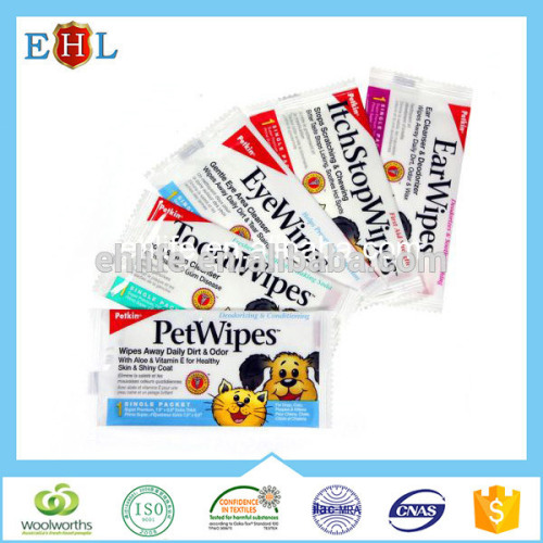 Popular design Dog Antibacterial reusable pet wipes with scent