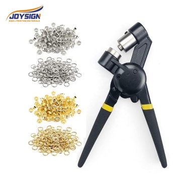 JOYSIGN Grommet Tool Kit: Handheld Hole Punch Pliers for 3/8 Inch Grommets