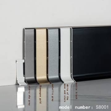 8cm Aluminum Skirting Board - Decorative Wall Baseboard