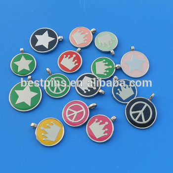 round add epoxy cute dog tags