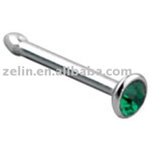 emerald CZ 316L surgical steel nose piercing jewelry