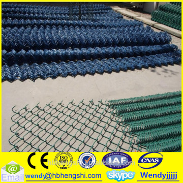 Colored PVC coated chain link wire mesh/diamond hole chain link sports fencing/chain link fence