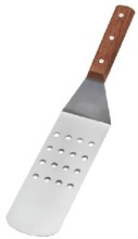 wooden handle perforated hamburger turner