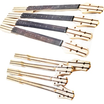 Custom Thru Neck Maple-Rosewood Splicing Bass Guitar Neck - OEM Replacement