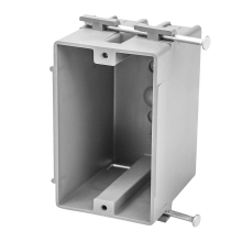 US Standard 18 cu inch Rectangle Box PVC 1 Gang Outlet Box Gray